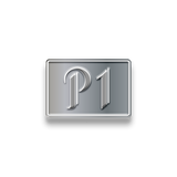 P1 Silver Logo Pin