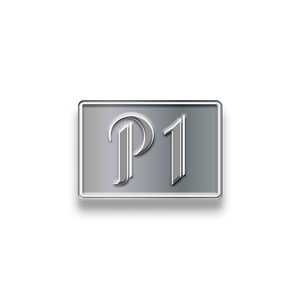 P1 Silver Logo Pin