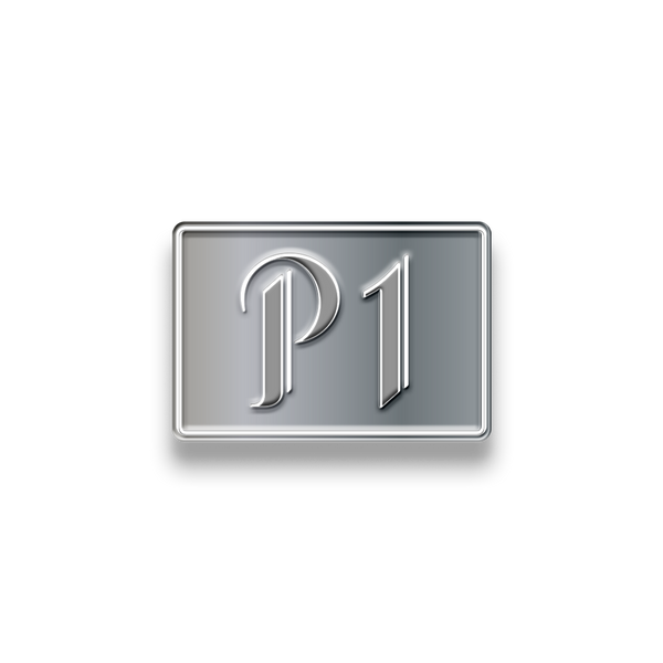 P1 Silver Logo Pin